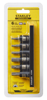 Professional Grade Black Chrome Hex Bit Socket Set, Metric, 6-pc E9X9 - product image 3