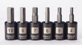 Professional Grade Black Chrome Hex Bit Socket Set, Metric, 6-pc E9X9 - product image 6