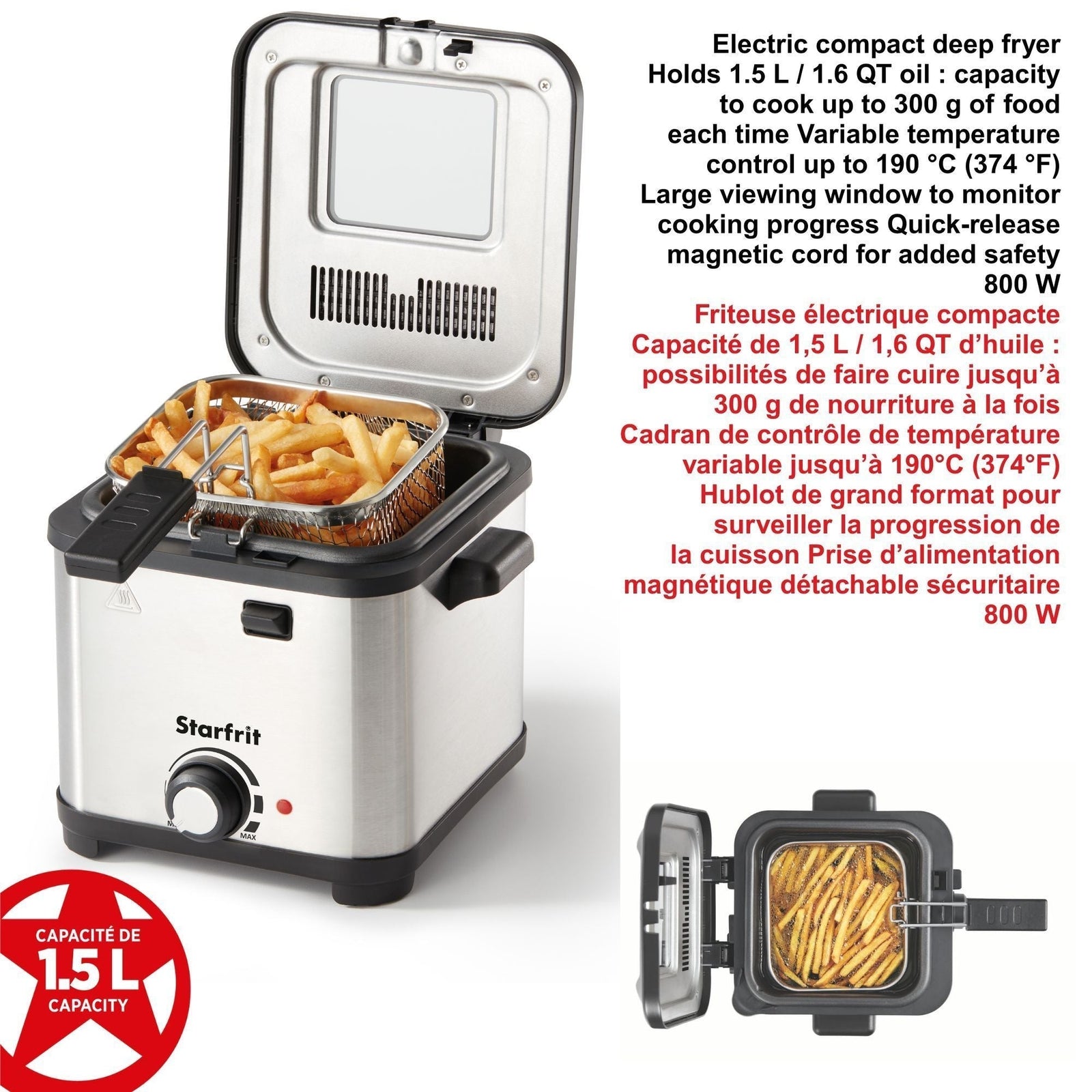 Deep Fryer with Variable Temperature Control, 1.5-L T4T0 - product image 4