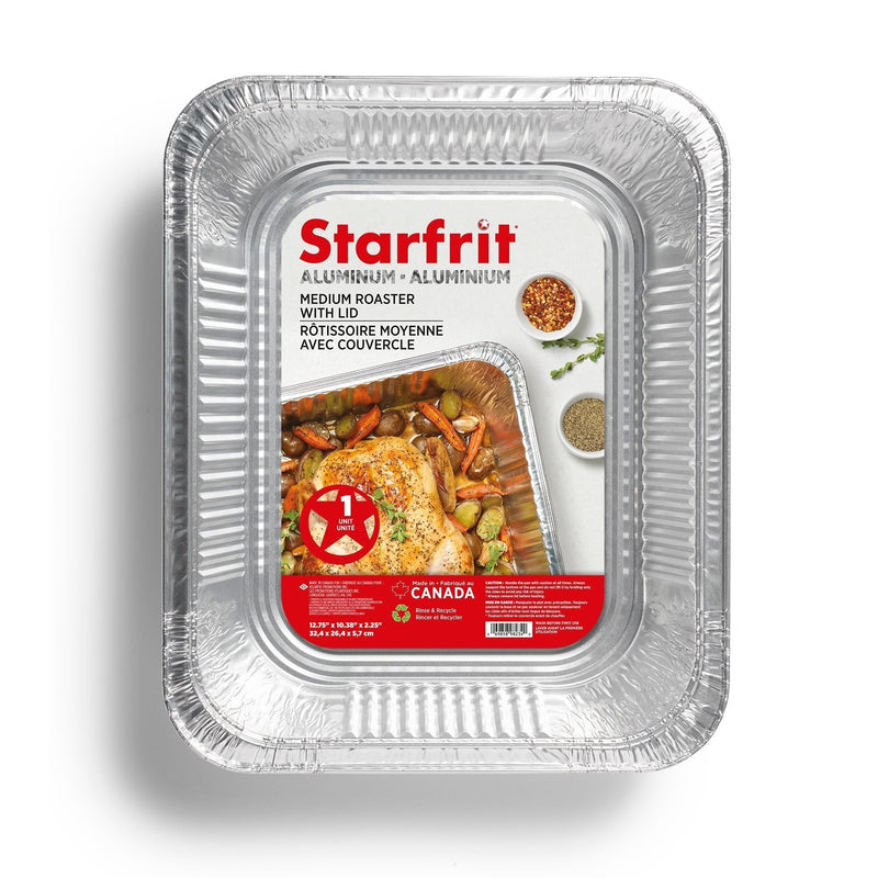 Medium Disposable Aluminum Rack Roaster with Board Lid I9T5