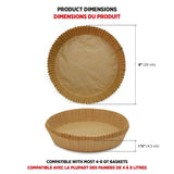 Round Non-Stick Parchment Paper Air Fryer Liner, 50-pk V4W1 - product image 6