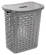 Weave Laundry Hamper, Plastic, Grey N0S5 - product image 1
