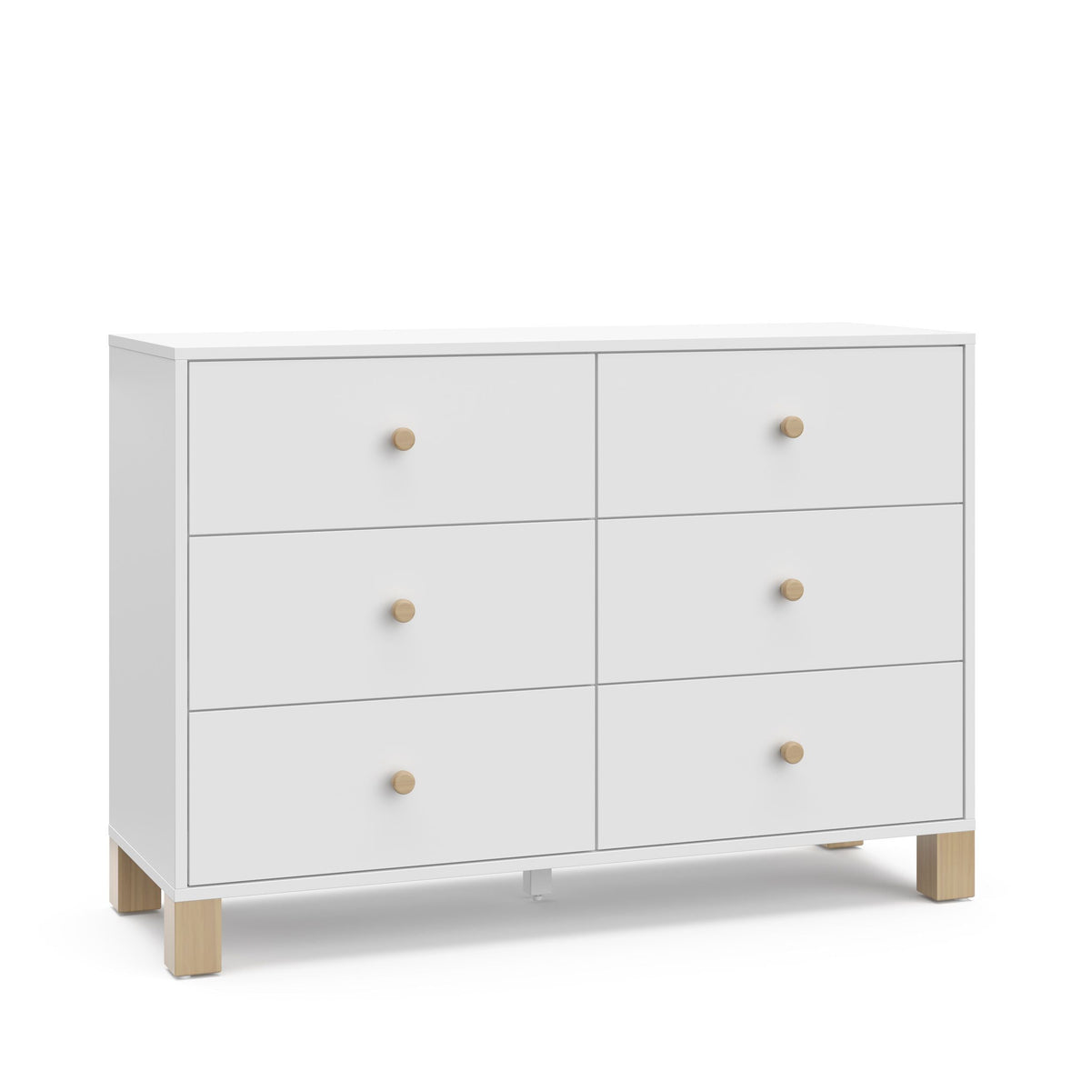 California 6-Drawer White/Driftwood Double Dresser/Chest T6Y5 - product image 1