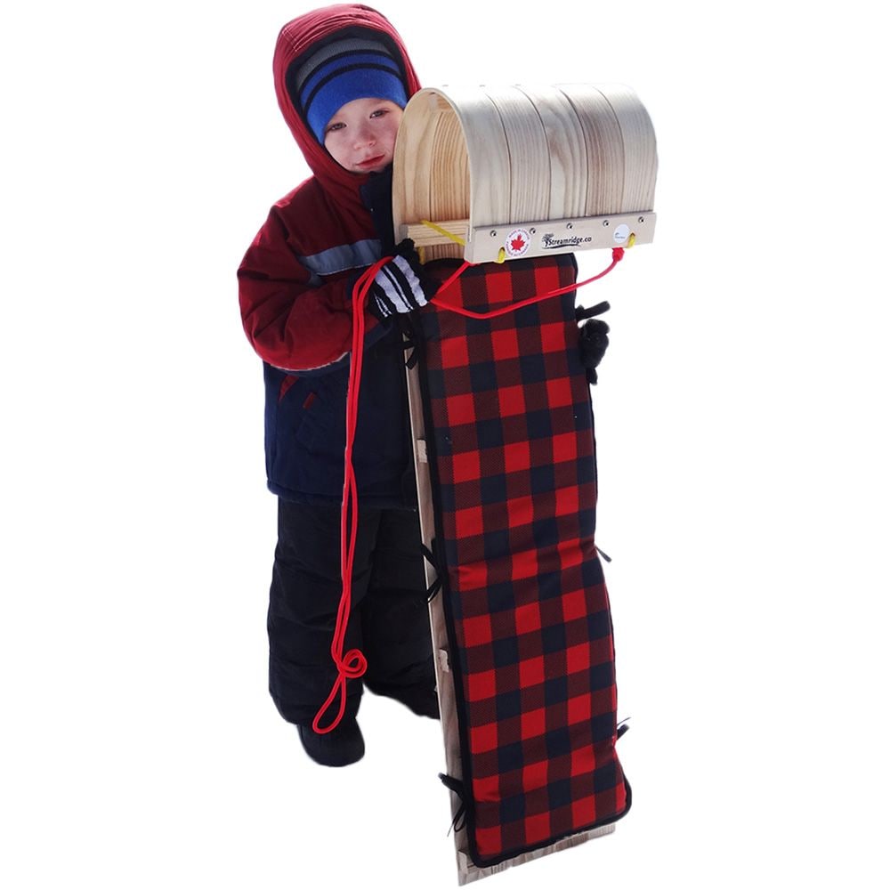 Grizzly Kids' Traditional Vintage Wooden Winter Toboggan Sled & Seat Pad, 4-ft K5X8 - product image 2