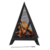 Decor Majestic Pyramid Steel Fire Pit, Black M8Q9 - product image 1