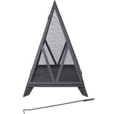Decor Majestic Pyramid Steel Fire Pit, Black M8Q9 - product image 3
