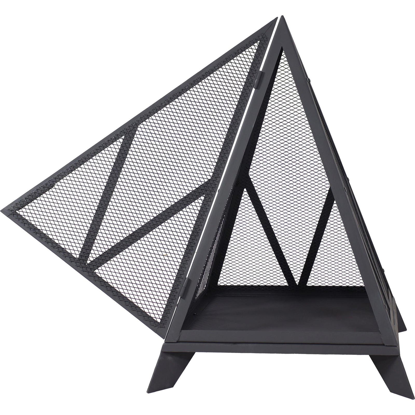 Decor Majestic Pyramid Steel Fire Pit, Black J8M5 - product image 5
