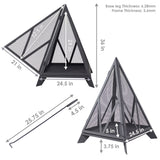 Decor Majestic Pyramid Steel Fire Pit, Black M8Q9 - product image 6