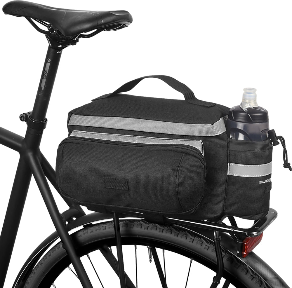 Rack Top Bike Bag withAluminum Foil & Reflective Strip, 8L, Black R6R4 - product image 3