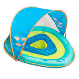 Grow-with-Me Inflatable UV-Protected Baby Swim Float/Boat with Canopy, Blue, Ages 6-24 months W7Y3 - product image 1