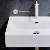 Claire Rectangle Wall-Mount Bathroom Sink, 24-in F3P8 - product image 4
