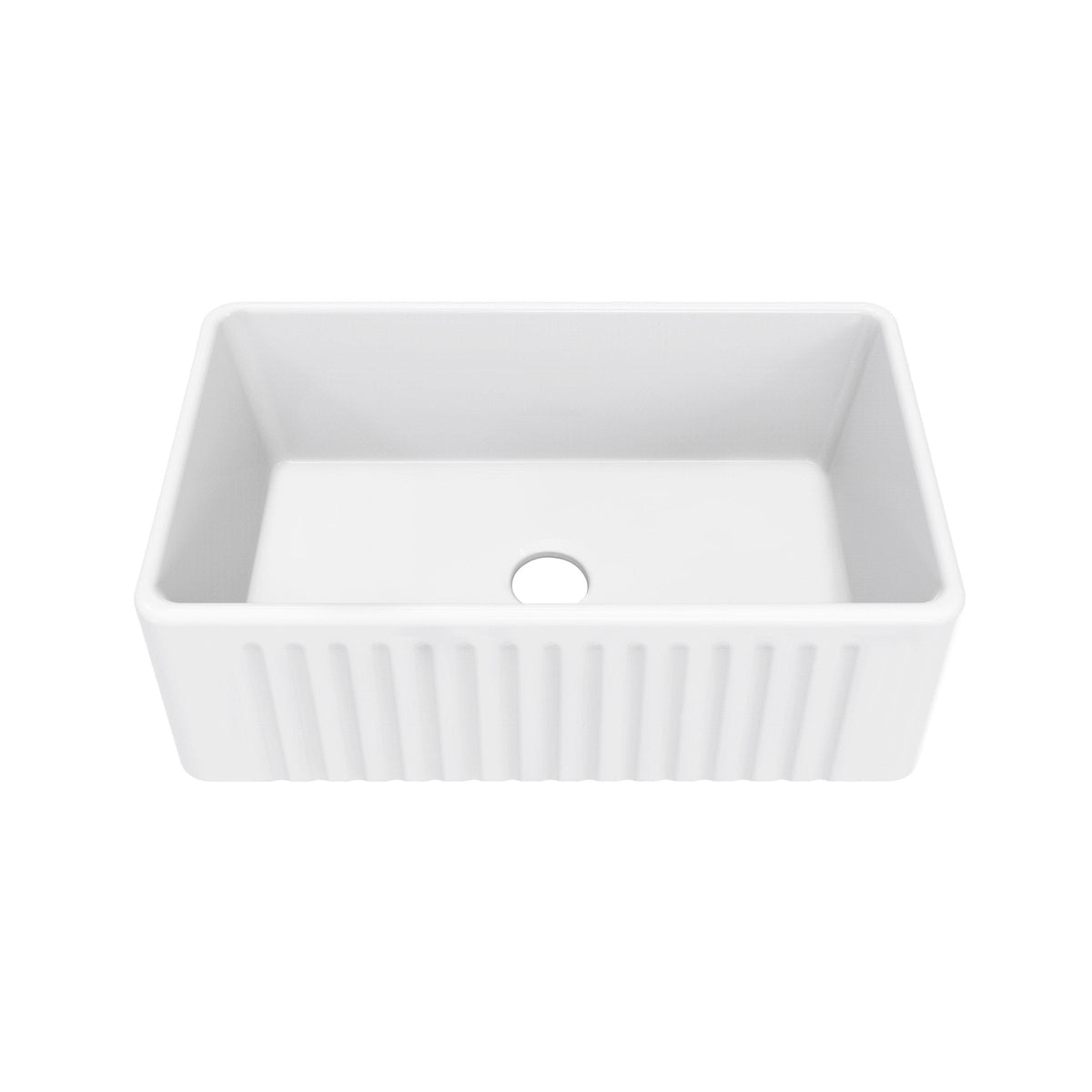 Delice Ceramic Farmhouse Kitchen Sink with Apron, 30-in x 18-in Q2Y6 - product image 1