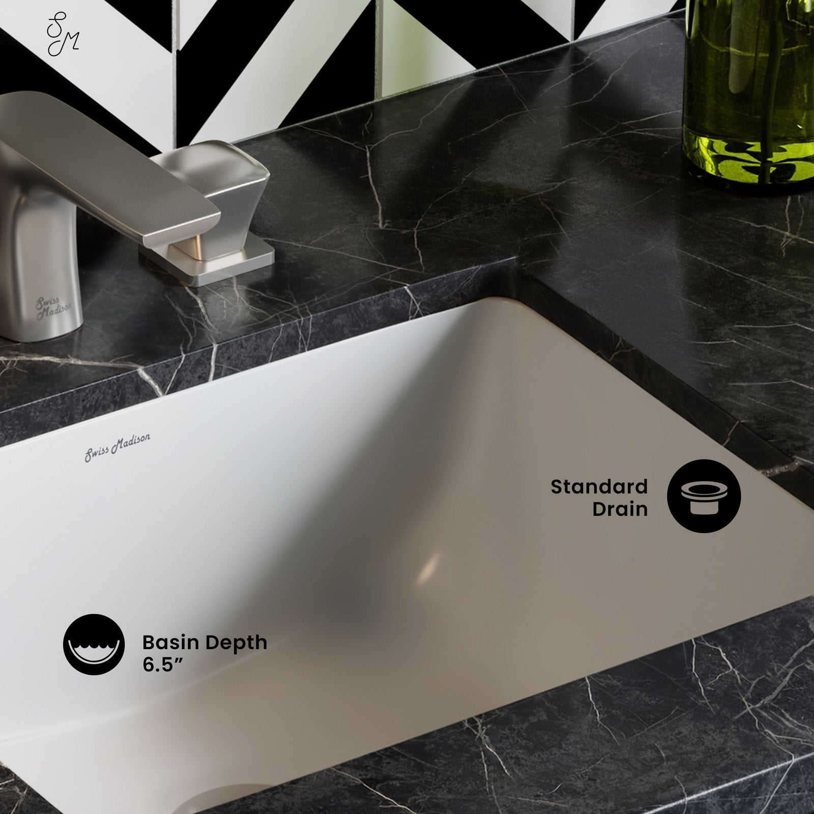 Plaisir 18.5 Rectangular Under-Mount Bathroom Sink L1A7 - product image 4