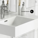 St. Tropez Ceramic Wall Hung Sink with Left Side Faucet Mount, 24-in x 18-in J8J6 - product image 3