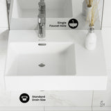 St. Tropez Ceramic Wall Hung Sink with Left Side Faucet Mount, 24-in x 18-in J8J6 - product image 4