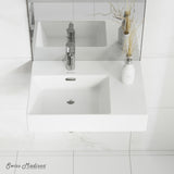 St. Tropez Ceramic Wall Hung Sink with Left Side Faucet Mount, 24-in x 18-in J8J6 - product image 5