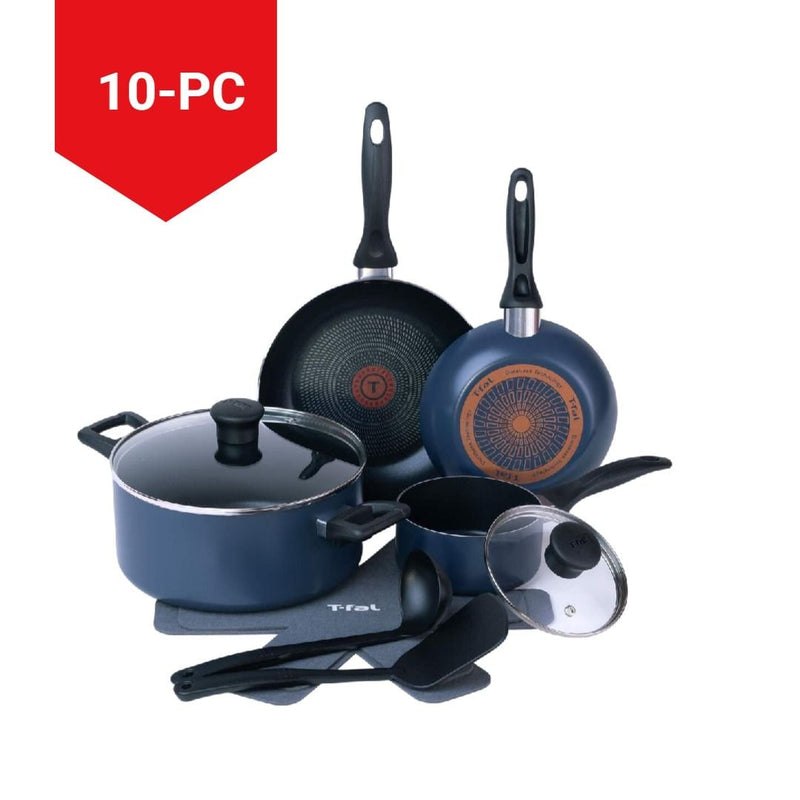 Viva Aluminum Non-Stick Cookware Set, Blue, 10-pc G9F8