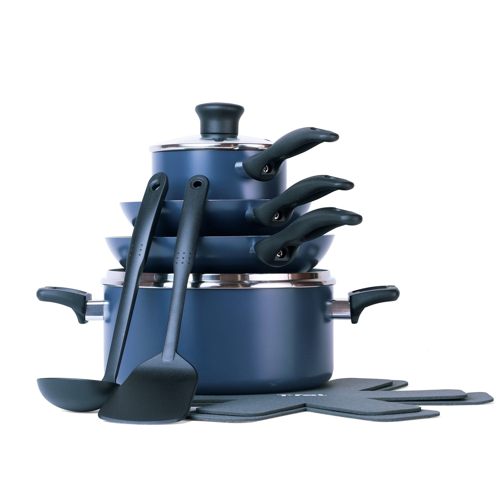 Viva Aluminum Non-Stick Cookware Set, Blue, 10-pc G9F8 - product image 3