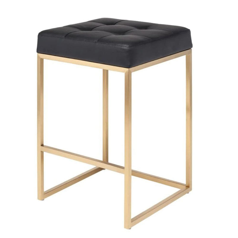 Me Home Black Stainless Steel Pipe Counter Stool M4V9