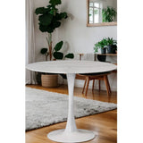 Me Home Leo Faux Marble Dining Table Tulip Base R6P0 - product image 6