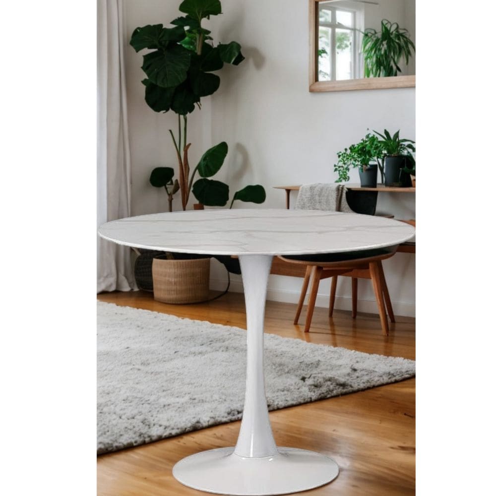 Me Home Leo Faux Marble Dining Table Tulip Base R6P0 - product image 7