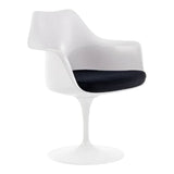 Me Home Tulip Chair with Arm, Fiberglass, Black L9A6 - product image 1