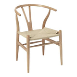 Me Home Wishbone Wood Dining Chair with Woven Seat, Natural W2Z8 - product image 1