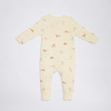 The Elk Baby Dog Print Premium Organic Cotton Play and Grow Rib Foot Zippy, Various Sizes U4U2 - product image 1