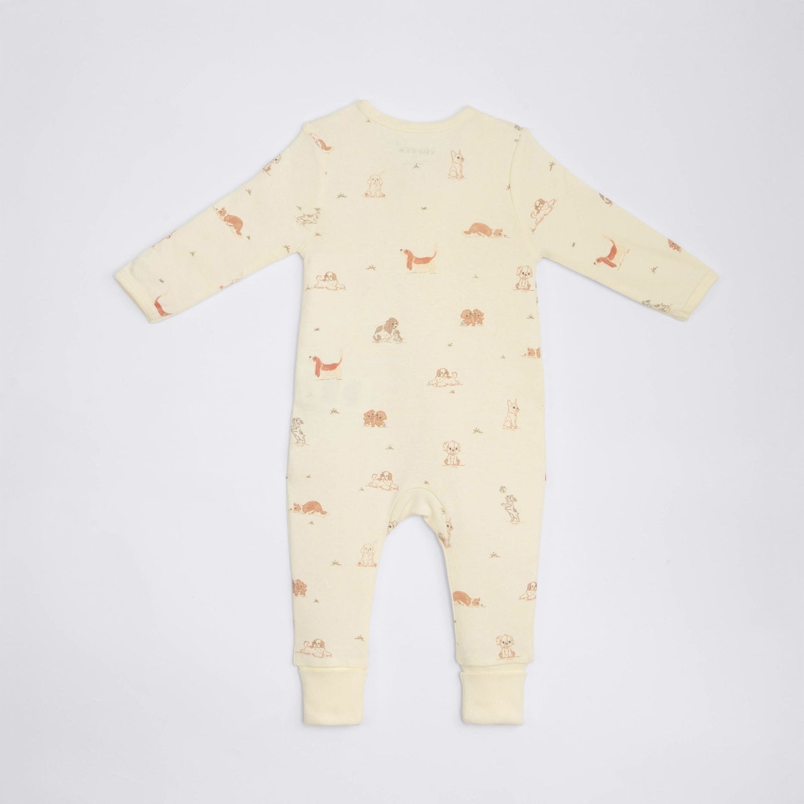 The Elk Baby Dog Print Premium Organic Cotton Play and Grow Rib Foot Zippy, Various Sizes U4U2 - product image 1