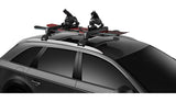 SnowPack Stainless Steel Roof Top Mount Ski/Snowboard Rack, Medium, Black, 2-pc V4I3 - product image 4