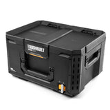 StackTech Middle Portable Modular Plastic/Metal Tool Box with Inner Tray, IP65-Rated, Black R4K4 - product image 1