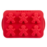Dishwasher Safe Red Silicone Gingerbread Pan, 6-pk I1D2 - product image 1