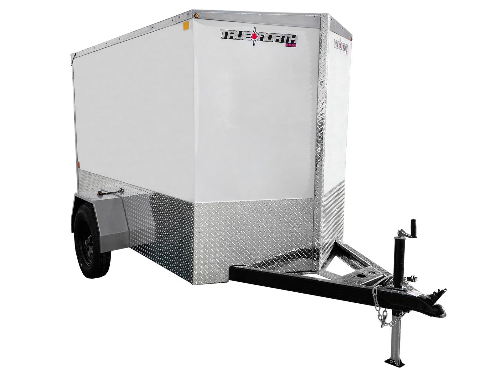 5 x 8-ft Enclosed Trailer with Ramp Door, White W7D0 - product image 1