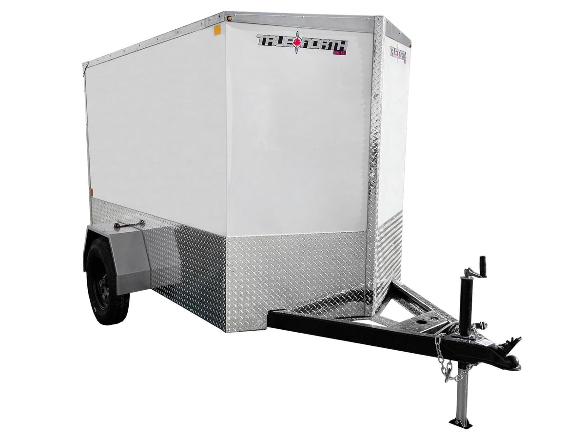 5 x 8-ft Enclosed Trailer with Ramp Door, White G2U3 - product image 1