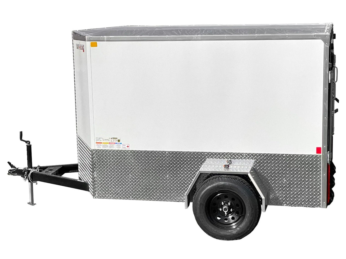 5 x 8-ft Enclosed Trailer with Ramp Door, White G2U3 - product image 2