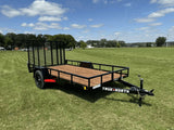 77-in x 12-ft Utility Trailer With Gate, Black Y9U6 - product image 4