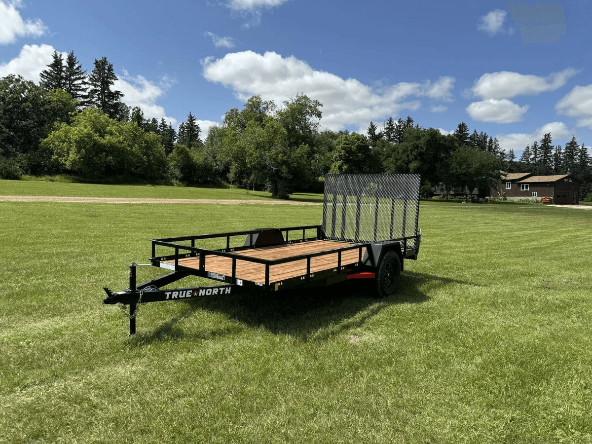 77-in x 12-ft Utility Trailer With Gate, Black Y9U6 - product image 7