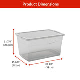 type A Clarity Transparent Storage Box with Lid, 50-L E4J1 - product image 6