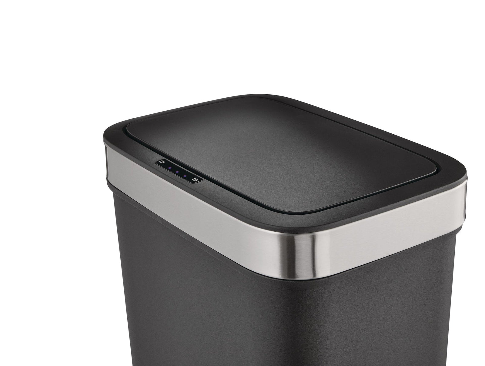 Type A Resin Rectangular Auto Indoor Refuse Bin, Motion Sensor Lid, Black, 50-L T8Q8 - product image 2