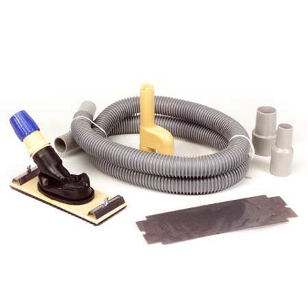 Dust-Free Sander Kit with 6-in Hose, Shop-Vac/Vacuum Adaptors & Medium Grit Sandpaper V9Q8