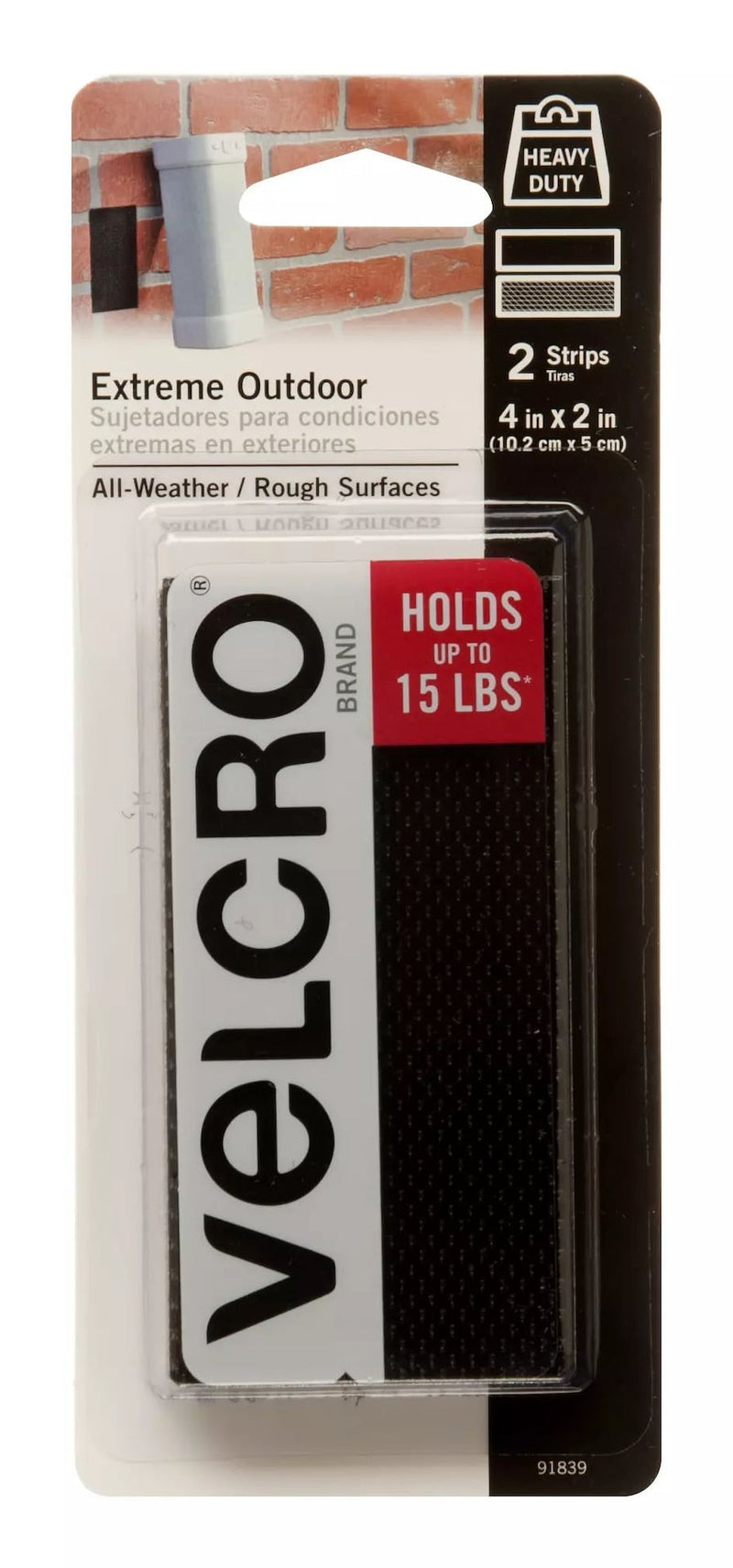 Industrial Strength Extreme Strips, Black, 4-in x 2-in X9X4