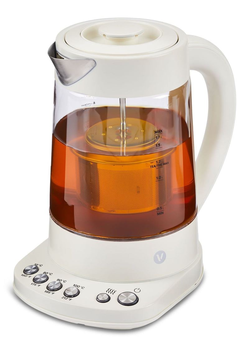 Colour Series Electric Variable Temperature Steeping Kettle, Shortbread, 1.7-L Q1Q3