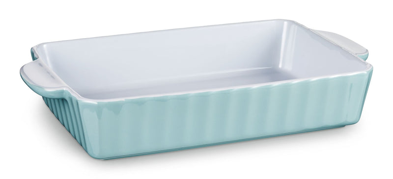 Large Rectangular Ceramic Baking Dish, Blue S1M2