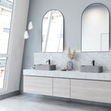 Cadman ConcretoStone 18-in Deep Grey Bathroom Sink/Basin with Rectangular Fluted Vessel A3C5 - product image 4