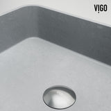 Cadman ConcretoStone 18-in Deep Grey Bathroom Sink/Basin with Rectangular Fluted Vessel A3C5 - product image 7