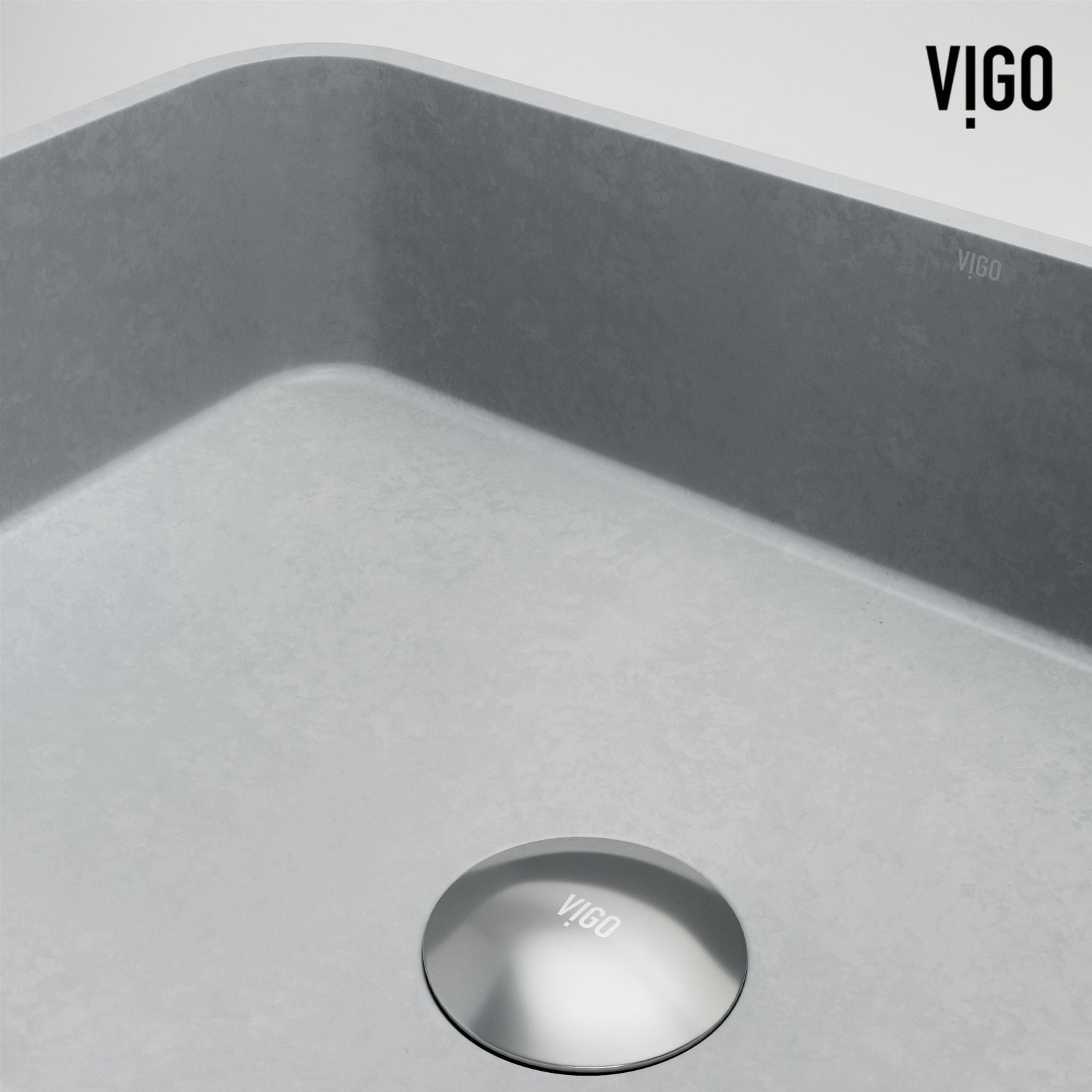 Cadman ConcretoStone 18-in Deep Grey Bathroom Sink/Basin with Rectangular Fluted Vessel A3C5 - product image 7