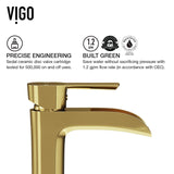 Glass Grey Onyx Bathroom Sink/Basin Set with Matte Gold Niko Faucet and Rectangular Vessel P5G0 - product image 3