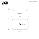Glass Rectangular Vessel Bathroom Sink/Basin with Rounded Edges & Deep Bowl, Amber Sunset L6E7 - product image 6