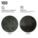 Glass Round Vessel Bathroom Sink/Basin with Deep Bowl, Gray Q9A0 - product image 4