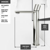 Lorca ConcretoStone Grey Bathroom Sink/Basin Set with Gotham Faucet and Rectangular Vessel S4D2 - product image 4